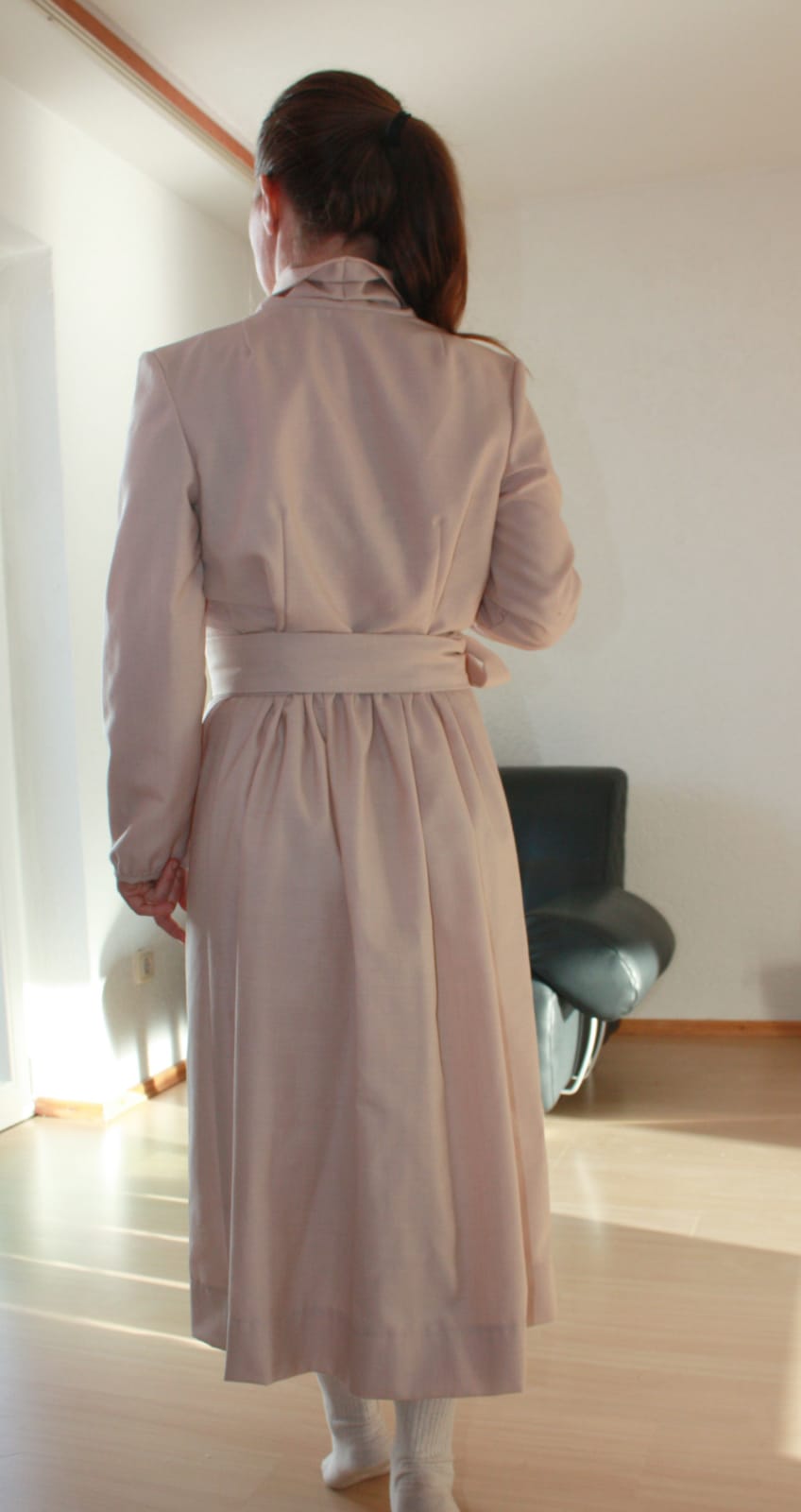 Wrap Dress - handmade modest winter wrap dress